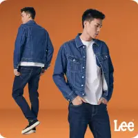 在飛比找momo購物網優惠-【Lee 官方旗艦】男裝 牛仔外套 / 經典短版雙口袋 中藍