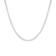 Silver 55cm Rounded Octagonal Box Chain