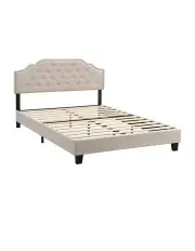 [IHOMDEC] BEF02 Double Size Bed Frame Base Mattress Platform in Beige