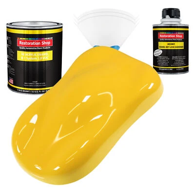Restoration Shop Sunshine Yellow Acrylic Enamel Quart Kit, Auto Paint