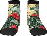 [JBYJBX] Summer Hawaiian Print Adult Socks Womens Mens Workout Thermal Cozy All-Season Gift Holiday Articles Use