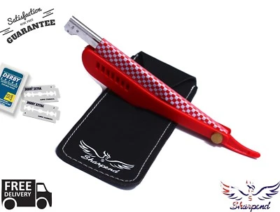 BARBER SALON BEAUTY MASTER BARBER MAGIC HAIR SHAPER STYLING RAZOR Sharpend Red