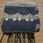 J. Hampton Dress Scarf Sz. OSFA NEW Navy/Tan