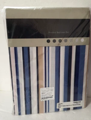 Printed Bedlinen Bogof Gingham Stripe Duvet & Pillowcase Set king SS10 41