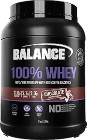 Balance 100 Percent Whey Chocolate Flavour Protein Powder 1 kg