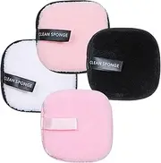 Makeup Remover Cloth | 4 Count Reusable Rounds For Face - Multi-purpose Eco-Friendly Face Cloth For Washing Face, Toner