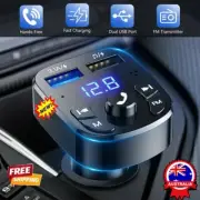 Bluetooth 5.0 Car Wireless FM Transmitter Adapter Hands-Free 2USB PD Charger 9B