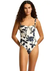 [Seafolly] Rococo Ruched Underwire One Piece in Black