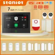 7in Alarm System Wireless WiFi 4G Smart Security Kit Built-in 115dB Louder Siren