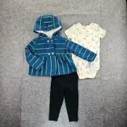 Carter's Baby 3-Piece Little Jacket Pant Set NWT Size 24m Blue Striped
