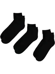 Mens 3Pk Qtr Crew Sock