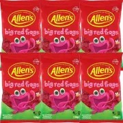 NEW Allens Big Red Frogs Alive Lollies 1.3kg Bag 6 Pack BULK