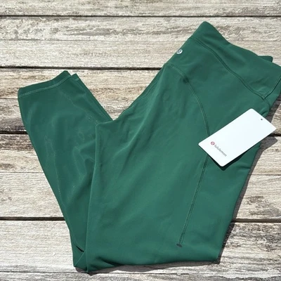 Lululemon Power Thru High-Rise Tight 25"Everglade Green size 14 NWT