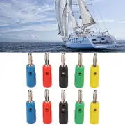 10Pcs 4mm Banana Plug Stackable Speaker Plugs Quick Connectors Universal For