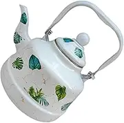 CHICAMPERA Retro Enamel Kettle Vintage Style Tea Pot for Home Dorm Capacity Induction Gas Stove Compatible Heat Resistant Enameled Design for Boiling Water