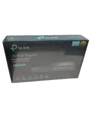 TP-Link 16-Port Gigabit (8 PoE+) Power Over Ethernet Smart Switch - TL-SG1016PE
