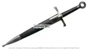 Medieval Knight Irish O Ring Pommel Short Sword Historical Dagger with Sheath