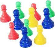 BRIGHTFUFU 64-Piece Chess Game Accessories Kit Plastic Checker Pieces Boys and Girls Chess Set Educational Board Game