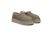 AUSTRALIAN SHEPHERD UGG Slippers Sheepskin Wool Ankle Platform Tazzy Hippie Olive