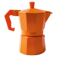 在飛比找momo購物網優惠-【EXCELSA】Chicco義式摩卡壺 橘3杯(濃縮咖啡 