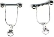 Nipple Ring Sea shell Jewelry Pair