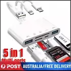 For IPhone/iPad 5 In 1 Memory Card Reader USB 3.0 OTG Adapter SD Card Reader AUS