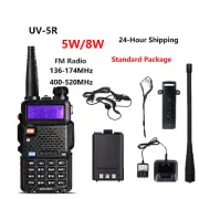 Radio UV5R 5W Walkie Talkie UV 5R 8W Radio With Earphone 1800mAh