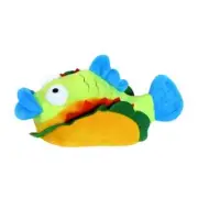 Fish Taco by Vibrant Life Plush Dog Chew Toy, Size: Small 8" Long, Chew Level 2