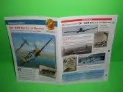 MESSERSCHMITT BF 109 BATTLE OF BRITAIN AIRCRAFT FACTS CARD AIRPLANE BOOK 100