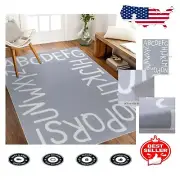 Extra Large Kids Play Rug - Alphabet Nursery Mat 47x70 Inch, Soft & Washable