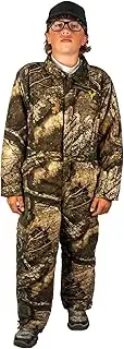 HOT SHOT Youth Camo Hunting Bib, Insulated Camouflage Twill Coverall, Comfortable Kids Hunting Clothes