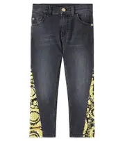 [Versace Kids] Versace Kids Barocco straight jeans Y 10 black