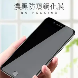 iPhone 6 6S Plus 濃黑防窺非滿版鋼化玻璃手機保護貼(3入 iPhone6s保護貼 iPhone6SPlus保護貼)