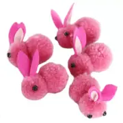 5pcs Mini Realistic Cute Bunny Easter Rabbits Simulation Model Stuffed