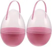 MERRYHAPY 2pcs Eggs Egg Baubles Egg Treat Clear Egg Clear Empty Egg Basket Filler Egg Shell Decorative Egg-Shaped Candy Boxes Pp Pink