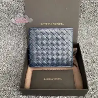 在飛比找蝦皮購物優惠-全新二手 BOTTEGA VENETA 寶緹嘉BV 藍色牛皮