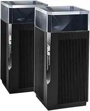 Asus ET12 AXE11000 Whole-Home Tri-Band Mesh WiFi 6E System Coverage up to 610 Sq. Mtr/6,000 Sq. ft.,11Gbps WiFi, 3 SSIDs, Free Security & Parental Controls, Dual 2.5G Ports LAN Aggregation 2 Pack