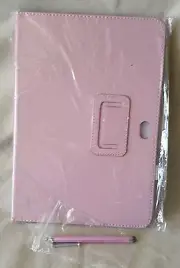 Samsung Galaxy 10.1 Tab Case Cover w/ Stylus- Color: Pink