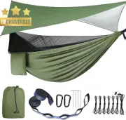 Camping Hammock with Mosquito Net Rainfly Portable Single & Double Nylon Hammock