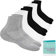 Revosoxs Diabetic Socks for Men and Women Bamboo Non Binding Diabetic Ankle Socks with Grips or Without Grips Size 6-8