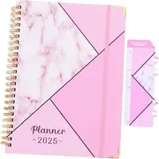 HOMSFOU Weekly Planner Notepad with Double Wire Binding Stylish Monthly Calendar Notebook for Daily Scheduling for Organization Management