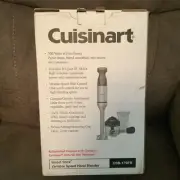 Cuisinart Smart Stick Hand Blender Csb-179fr Complete New