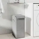 Laundry Hamper Grey Foldable 26x34.5x59.5 cm Durable Polyester 1039