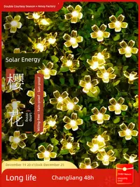 在飛比找松果購物優惠-太陽能戶外燈庭院燈家用防水花園led裝飾氛圍燈串掛樹彩燈帶陽