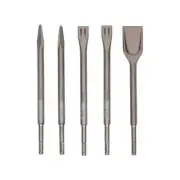 MAKITA 250mm SDS-Plus Moil Point + Flat + Wide Chisel Bit Set - ELITE - 5 Piece