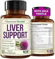 Liver Health Detox Support Supplement. Natural Herbal Blend with Artichoke Extract, Milk Thistle, Turmeric, Ginger, Beet Root, Alfalfa, Zinc, Choline, Grape and Celery Seed. 60 Capsules
