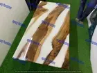 White Epoxy Table, dining, sofa, Side centre table top Live Edge Walnut Table