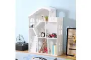 ALL 4 KIDS Ella White Dollhouse Bookcase Book Shelf Storage Unit