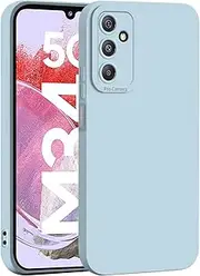 Case for Samsung Galaxy M34 5G Case, Silicone Mobile Phone Case Ultra Thin Soft TPU Camera All Including Shockproof Protective Cover - Light Blue