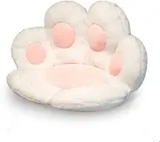 cat Paw Cushion Cute Seat Cushion,Cat Paw Shape Lazy Sofa Bear Paw Chair Cushion Warm Floor Cushion for Dining Room Office Chair,Funny Gifts (White)